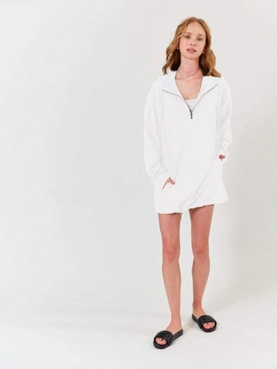 Lezat Abby Windbreaker Hoodie Dress - White product