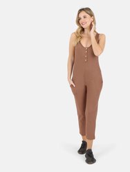 Costa Organic Cotton Waffle Thermal Pocketed Jumpsuit