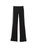 Ella Organic Cotton High-Rise Flare Stripe Leggings - Black - Black