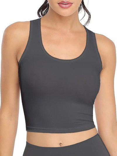 Lezat Elsa Organic Cotton Racerback Tank - Dark Heather Grey product