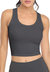 Elsa Organic Cotton Racerback Tank - Dark Heather Grey - Dark Heather Grey