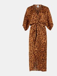 Joey Maxi Dress - Caramel Leopard