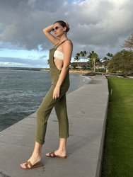 Kali Linen Jumpsuit - Olive