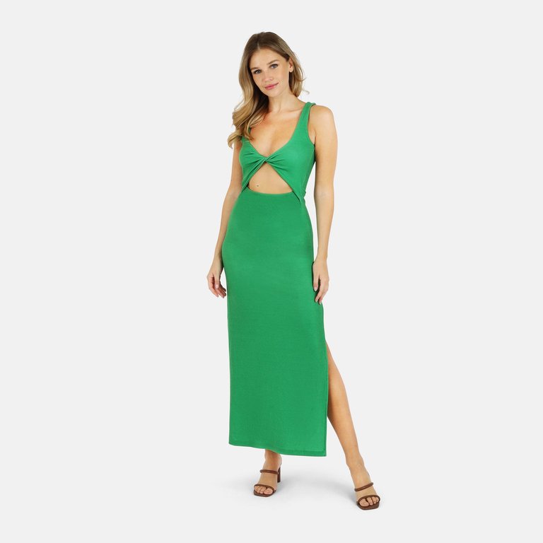 Krista Twist Dress - Kelly Green