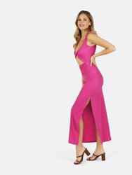 Krista Twist Dress - Pink Aster