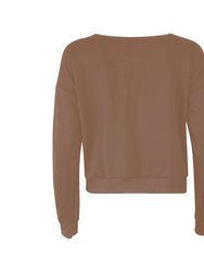 Layla Modal Cropped Henley Top - Pecan
