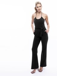 Lindsey Halter Jumpsuit - Black