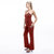 Lindsey Halter Jumpsuit - Cinnamon