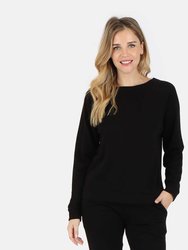 Melody Everyday Natural Pullover Sweatshirt - Black