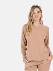 Melody Everyday Natural Pullover Sweatshirt - Camel