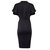 Mona Front Tie Midi Dress - Black