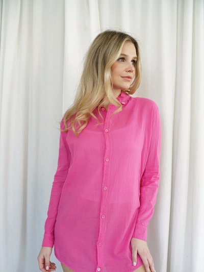 Lezat Naomi Linen Tunic Blouse - Pink Aster product