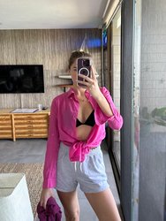 Naomi Linen Tunic Blouse - Pink Aster