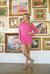 Naomi Linen Tunic Blouse - Pink Aster