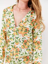 Nina Silk Pajama Short Set - Arancione