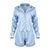 Nina Silk Pajama Short Set - Light Blue