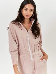 Restore Soft Terry Jumpsuit - Pink Suede
