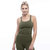 Rib Square Neck Tank - Heather Forest Green - Heather Forest Green