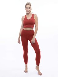 Rib V-Neck Cropped Tank