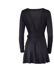 Rita Wrap Modal Dress - Black