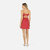 Roxie Draped Dress - Red Disty