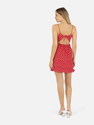 Roxie Draped Dress - Red Disty