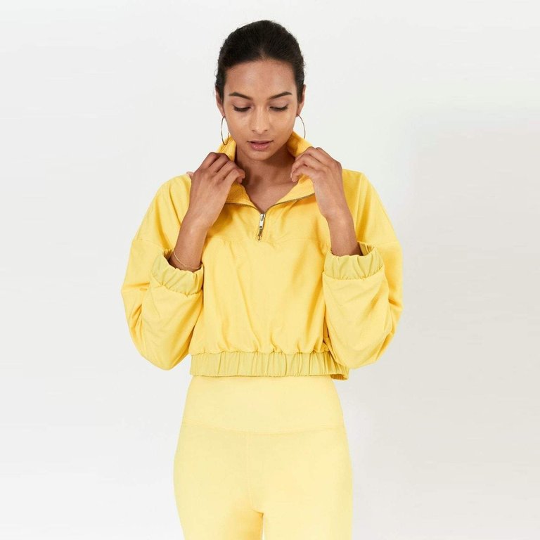 Sadie Cropped Windbreaker - Buttercup