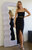 Selena Modal Cutout Slit Dress - Black