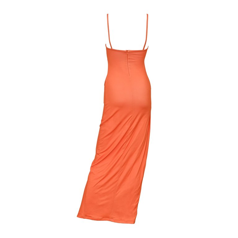 Selena Modal Cutout Slit Dress - Glow