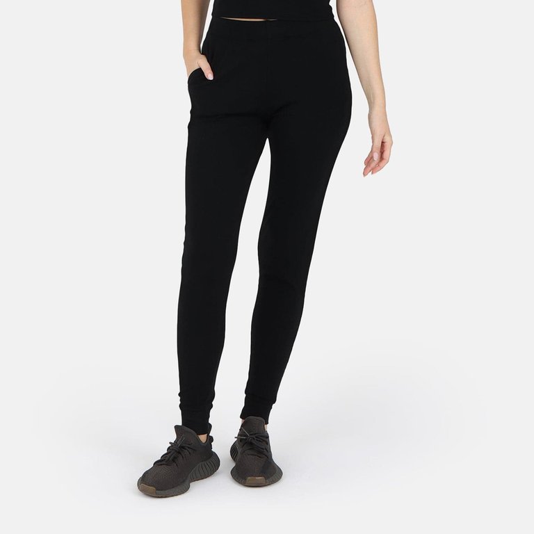 Rib Jogger Pant (Black)