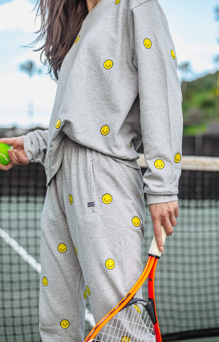 Smile Relaxed Fit Cotton Sweatpant - Heather Grey