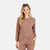 Tegan Cotton Long Sleeve Pullover - Cocoa