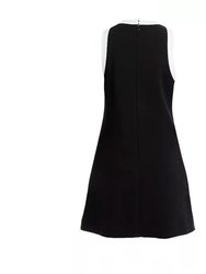Willa Organic Cotton Active Mini Dress - Black/White