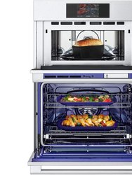 30" Stainless Combo Wall Oven with 6.4 Cu. Ft. Total Capacity