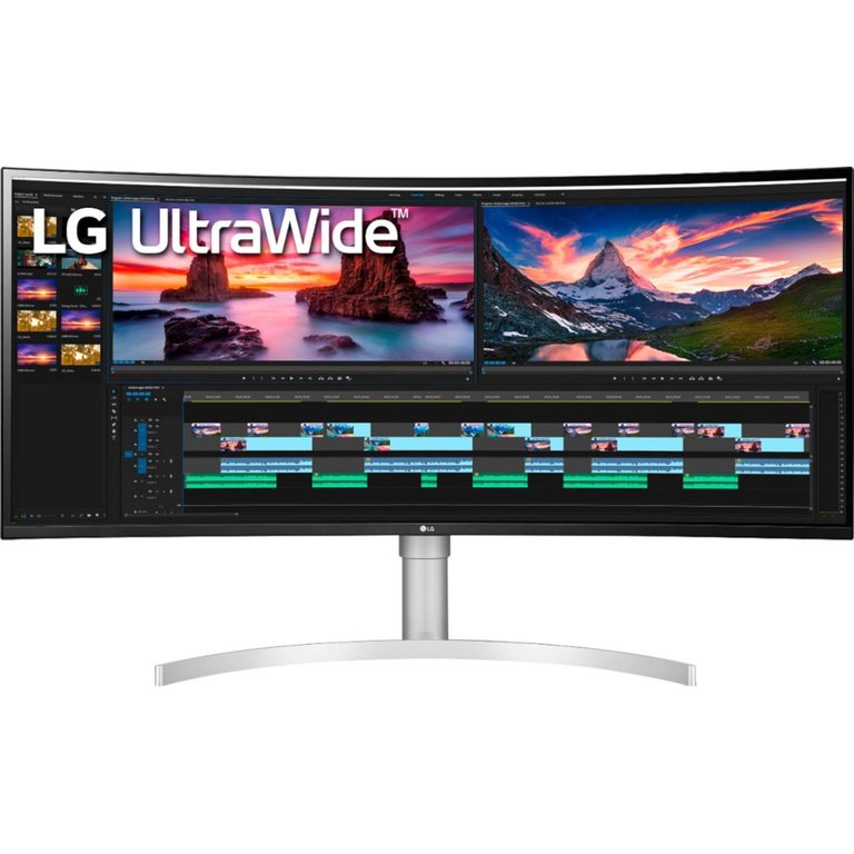 38" UltraWide IPS HDR G-SYNC Compatible Curved Monitor - Silver
