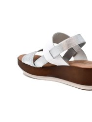 Akia Wedge Sandal In Leather