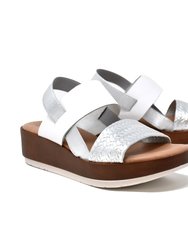 Akia Wedge Sandal In Leather