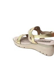 Alice Wedge Sandal In Leather