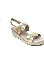 Alice Wedge Sandal In Leather
