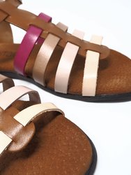 Areca Flat Sandal In Leather