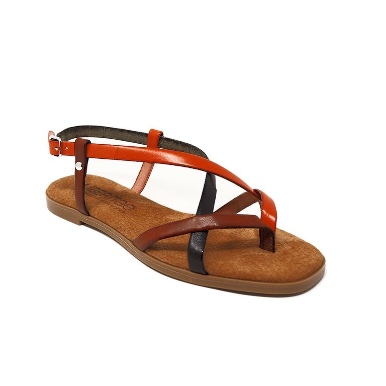 Badi Flat Sandal In Leather