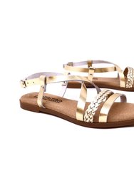 Bali flat sandal in leather