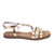Bali flat sandal in leather - Gold