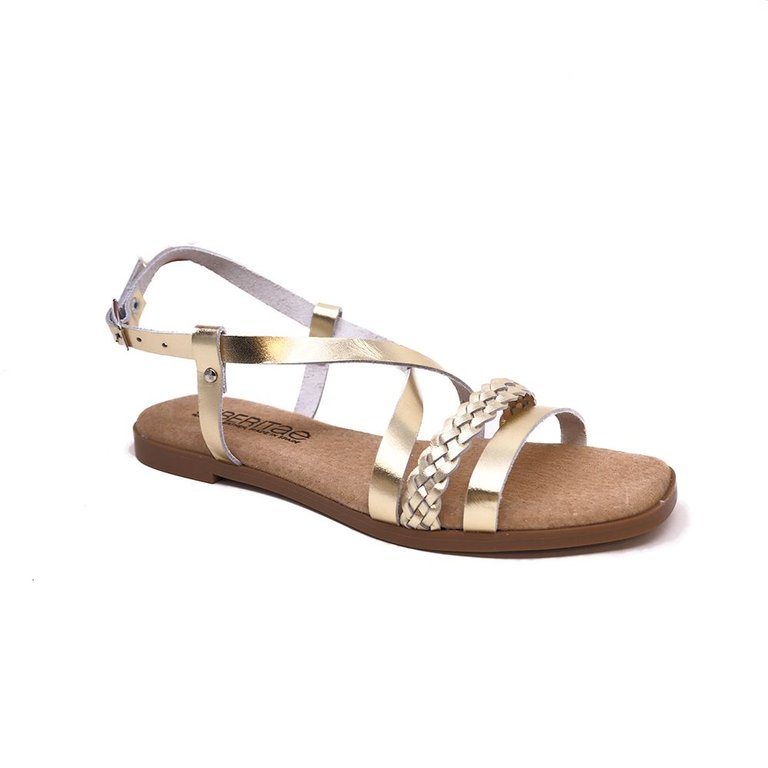 Bali flat sandal in leather