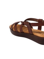 Bambu Platform Sandal In Leather