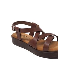 Bambu Platform Sandal In Leather