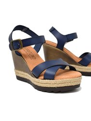 Breana Leather Wedge Sandal