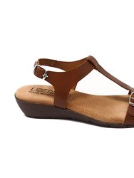 Greco Wedge Leather Sandal