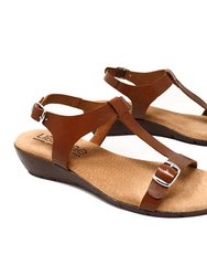 Greco Wedge Leather Sandal