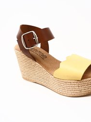 Jade Wedge Sandal In Leather